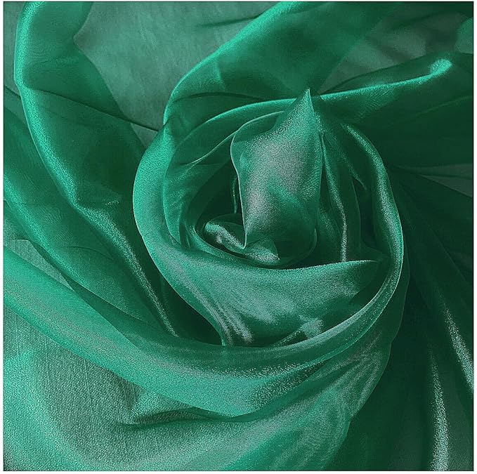 MDS Pack of 125 PCS Organza Chair Sashes Wider Dining Chair Bows Ribbon Tie Back for Wedding Party Birthday Bridal Shower Reception Event Banquet Home Chair Cover Decoration - Emerald Green