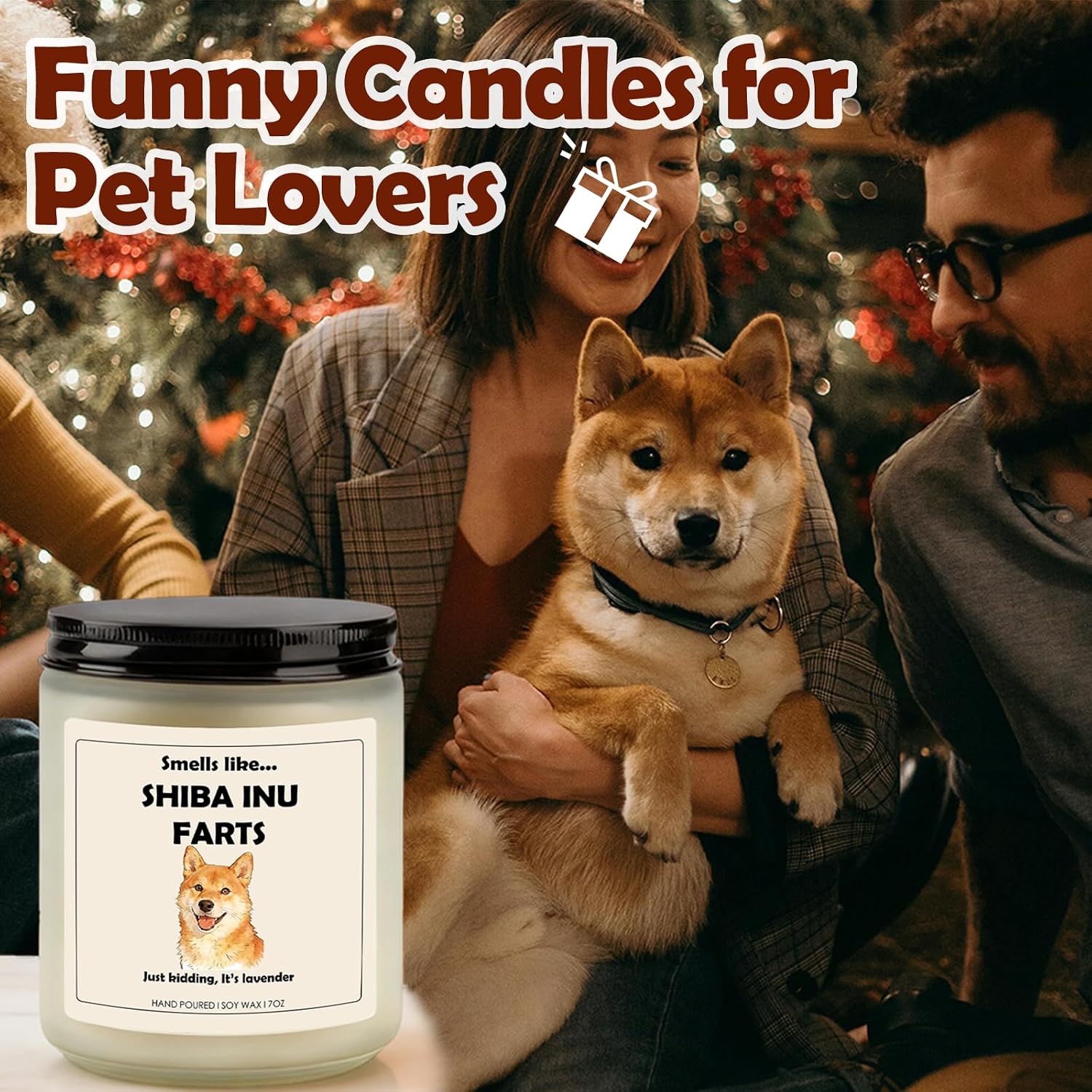 Shiba Inu Gifts & Decor, Shiba Inu Gifts for Women, Dog Farts Candle | Lavender Scent, Handcrafted with Natural Soy Wax