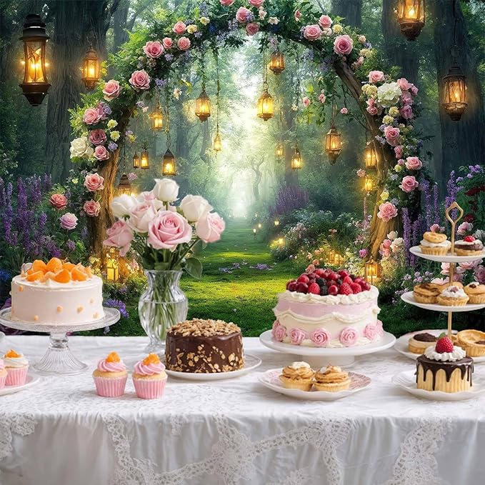 8x6ft Purple Flower Wedding Photography Backdrop Lavender Floral Wedding Bridal Photography Backdrop Anniversary Birthday Baby Shower Girl Party Banner Photo Booth Props Background Wall Decor