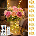 8 Pack Rechargeable LED Fairy Lights 7Ft 20LED Battery Operated | 8 Modes, Remote & DIY Timer Mini Twinkle String Lights for Indoor Christmas Wedding Mason Jar Bedroom Table