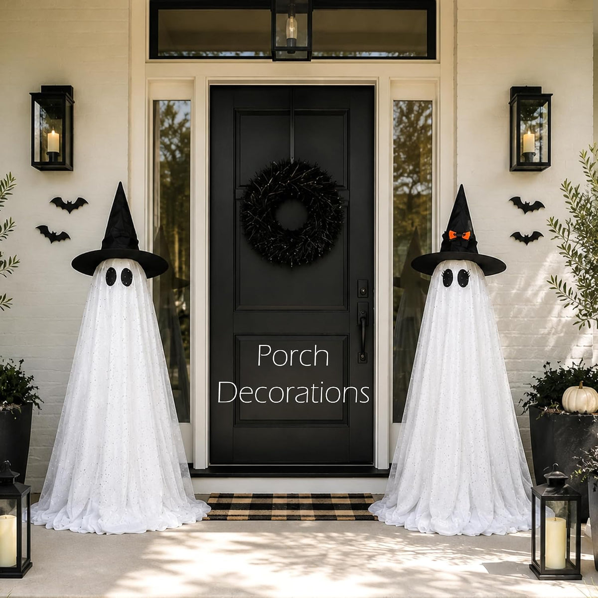 2packs halloween decorations outdoor,halloweens party decoration indoor,59in spooky on a desk or shelf
