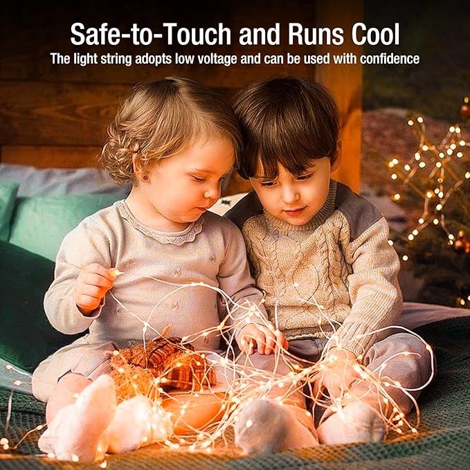 6 Pack Fairy Lights Battery Operated - 7ft 20 Led Twinkle Lights 3 Modes, Bulk Mini String Lights Waterproof for Mason Jars Vases DIY Party Wedding Decoration Christmas -Orange