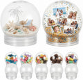 BESTOYARD Pack of 20 3-Inch DIY Snow Globe Water Globes, Clear Plastic with 55mm Screw Off Cap Reusable Kit for Bulk DIY Crafts, Valentines, Xmas, Fillable Commerial Holiday Projects