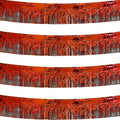 4 Pack Red Total 40 Feet Foil Fringe Garland Metallic Tinsel Banner Wall Hanging Drapes Parade Float Skirting Decorations for Trailer Mardi Gras Party Birthday Wedding Baby Shower