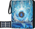 Card Binder for MTG Cards, Premium 9 Pocket Card Binder for Trading Cards, 720 Double Sided Pocket Collector Card Album for Standard Cards,Card Collection Folder for YGO/PTCG/Game Cards (Blue Print)