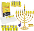 Hanukkah Pre-Filled Natural Olive Oil Glass Cup Candles, 2.5 Hours, 100 Percent Olive Oil Pre-Filled Ready to Use - 44 Cups for All 8 Nights of Hanukkah