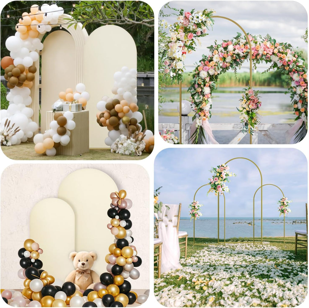 arch backdrop stand and cover set, metal balloon on a desk or shelf