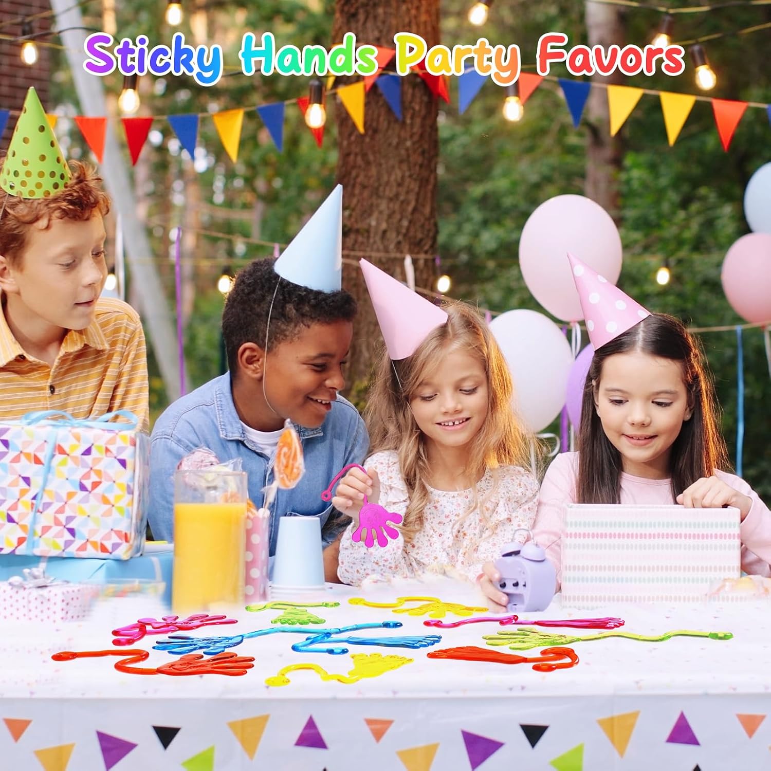 Sticky Hands Bulk 30 PCS Party Favors for Kids 4-8,8-12 Year Stretchy Sticky Hand Feet Goodie Bags Stuffers for Kids Classroom Prizes Back to Schoo Gifts for Student Birthday Trinkets Slap Hand