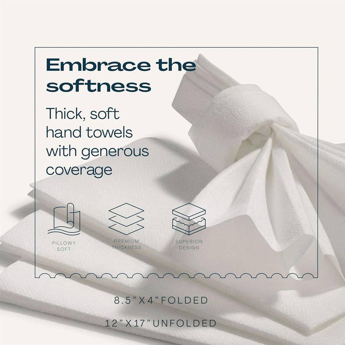 Lintext Disposable Linen-Feel Guest Towels - 12" x 17" Cloth-Like H...