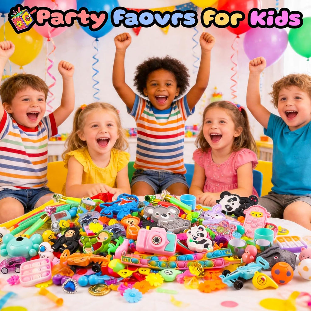 Kiss Monkey 640 PCS Party Favors for Kids, Fidget Toys Bulk, Prize Treasure Box Toys for Classroom, Goodie Bags Stuffers for Kids, Pinata Stuffers for Kids, Birthday Gifts, Carnival Prizes