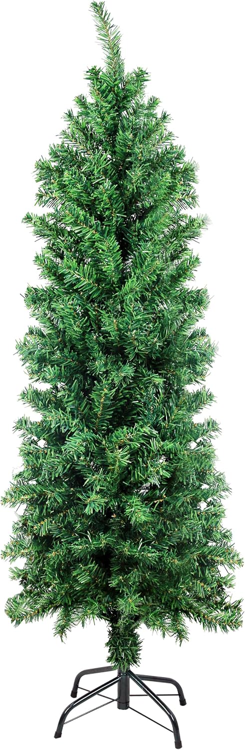 suunyglade 4ft green artificial christmas tree, premium hinged, main product view
