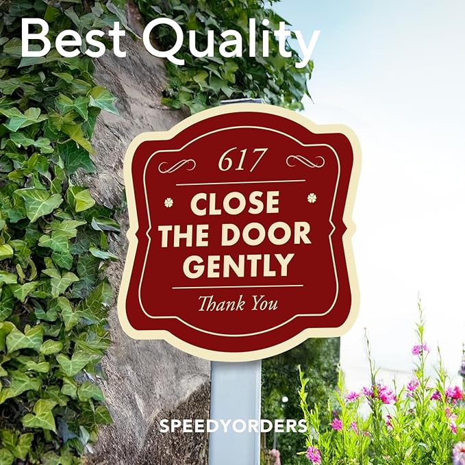Custom Decorative Outdoor Metal Sign, Personalized Aluminum, Customized Driveway, Waterproof Made In USA, Design 3 Red Brick, 12x12 In