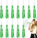 12 Pcs Glitter Noise Makers Metallic Fringed Party Blower for Adults Birthday Graduation New Years Party Favors Supplies (Green)
