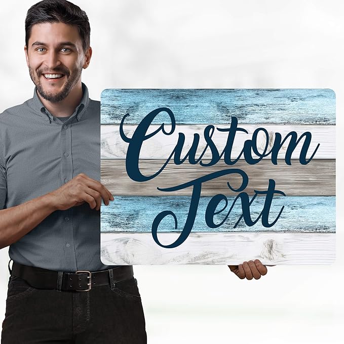 Custom Sign, Custom Street Sign, 11 Font Colors, 13 Font Styles, 4 Hole Options, 22 Sizes, 18x24 Inches, Rust Free DiBound, Fade Resistant, Made in USA by My Sign Center (Coastal)