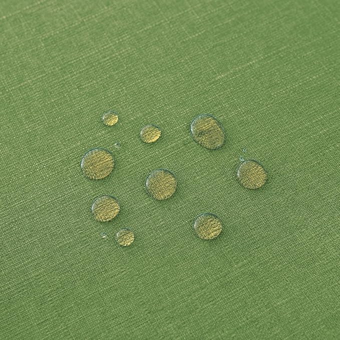 NLMUVW Round Table Cloth 48 Inch, Olive Green Small Tablecloth Linen Farmhouse Table Cover or Kitchen Dining Coffee Spring Decor