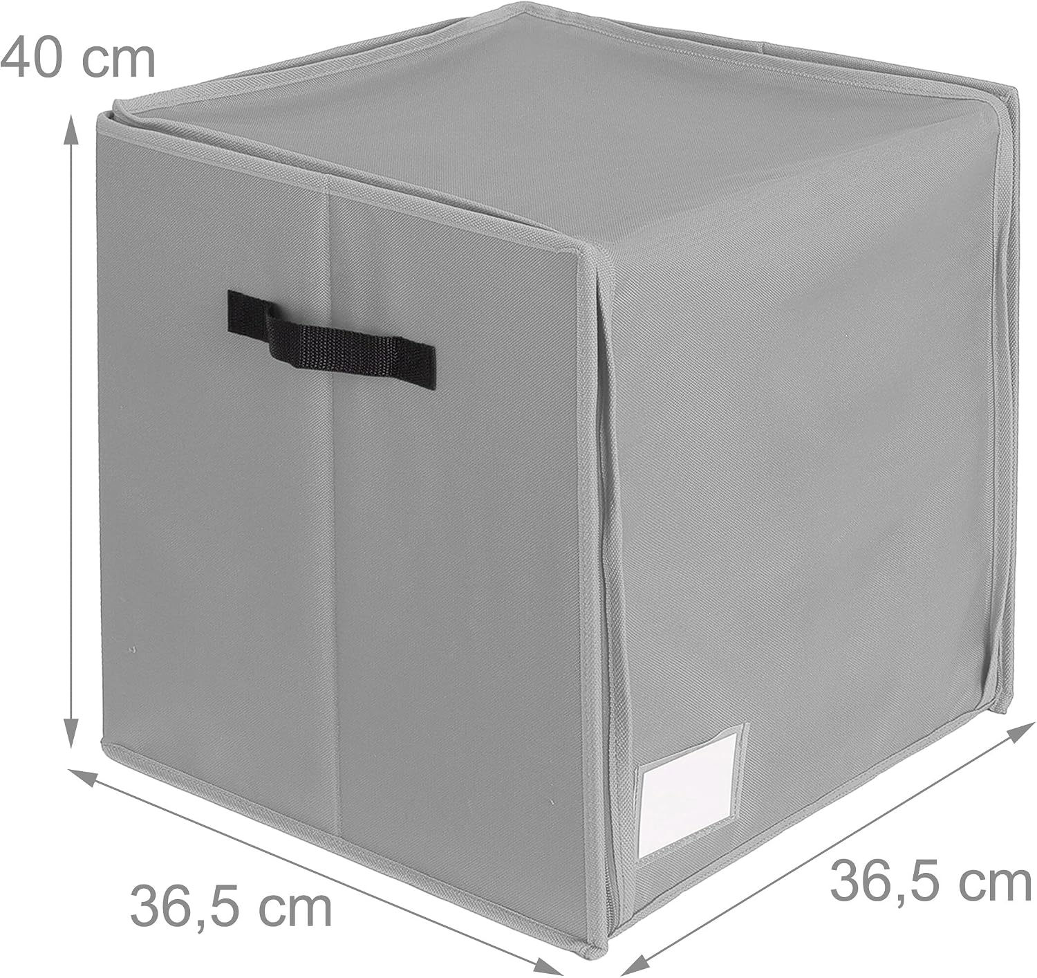 Relaxdays Christmas Bauble Storage Box, 64 Baubles, H x W x D: 40 x 36.5 x 36.5 cm, Polyester, Cardboard, Ball Box, Grey
