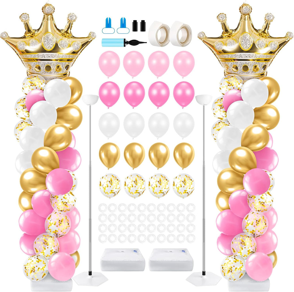kasyat 2 sets princess party balloon column stand, main product view