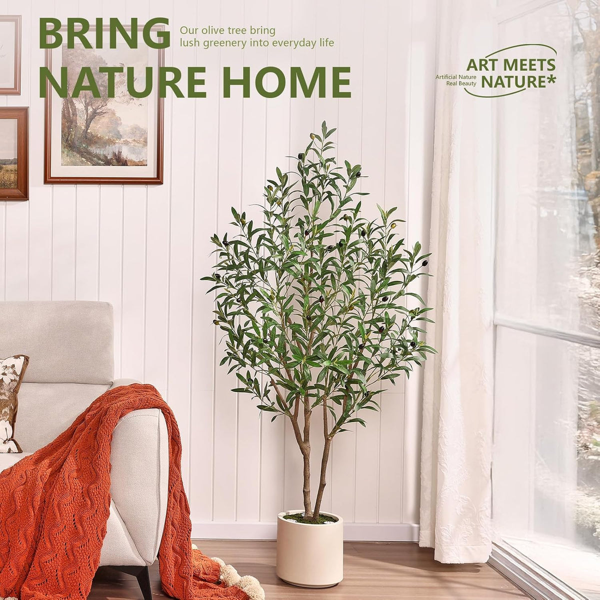 verinatural 5ft olive trees artificial indoor with remote on a desk or shelf