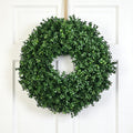 24 inch artificial boxwood wreath for front door, main product view