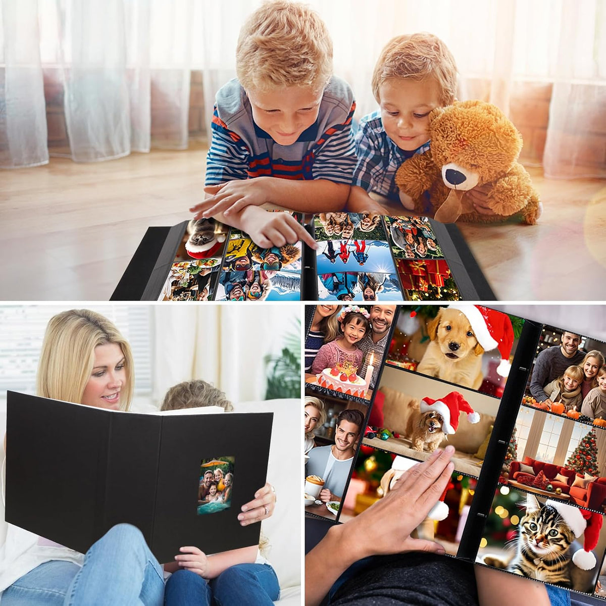 Extra Large Capacity 4x6 Photo Album, Holds 1000 Photos, Black