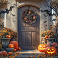 24 inch wreath, halloween wreath for front door, main product view