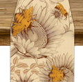 Vintage Bee Table Runner, Rustic Retro Wildflowers Print Home Farmhouse Table Cover for Party Indoor Outdoor Decoration Kitchen Dining Table Decor, 13x70inch