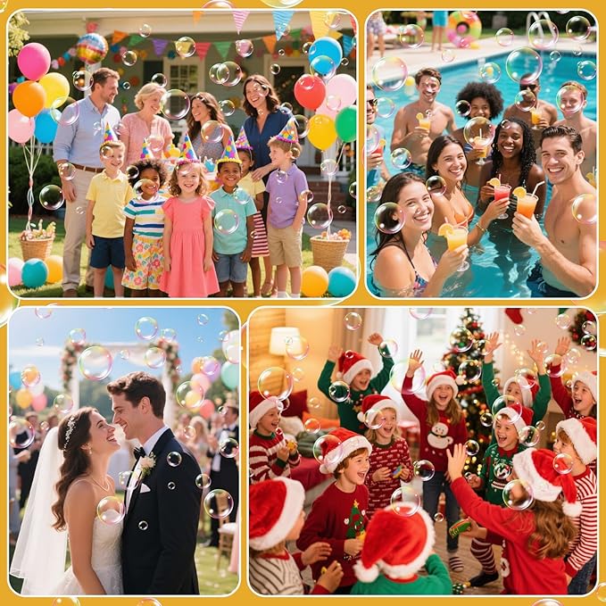 Bubble Machine for Kids, Garden Lamp Bubble Toy with Colorful Lighting and Music for Toddlers, Rechargable Bubbles Blower Maker Outdoor Toys for Wedding Birthday Christmas Party