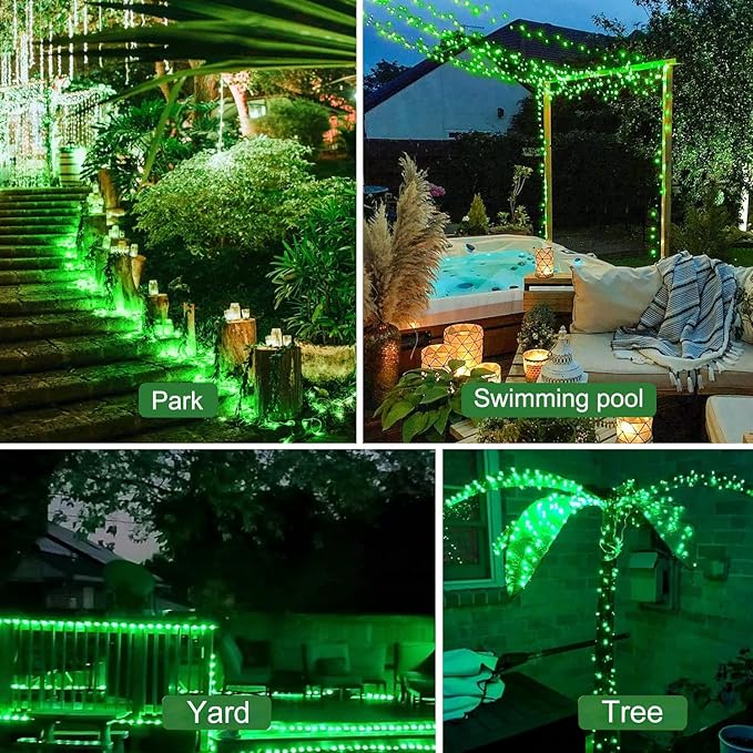 St.Patrick's Day Fairy String Lights, 8.2Ft 50 LED Fairy Lights with Timer, 8 Modes Battery Operated Fairy Lights, 4 Pack Mini Led String Lights for DIY Wedding Bedroom Mason Jar Christmas Decoration