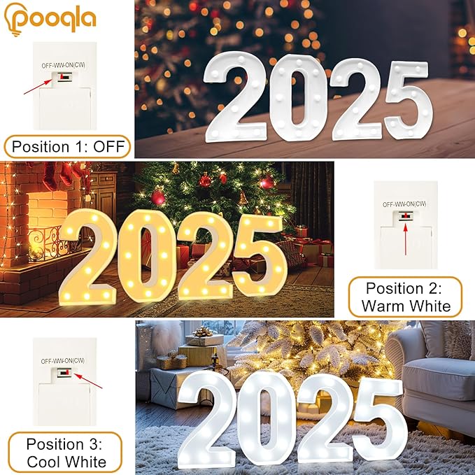 Pooqla 21st Birthday Decorations for Her Him, Decorative LED Light Up Numbers, Marquee Numbers 21 Sign for Party Backdrop 21st Wedding Anniversary Decor, Warm White and Cool White Number 21