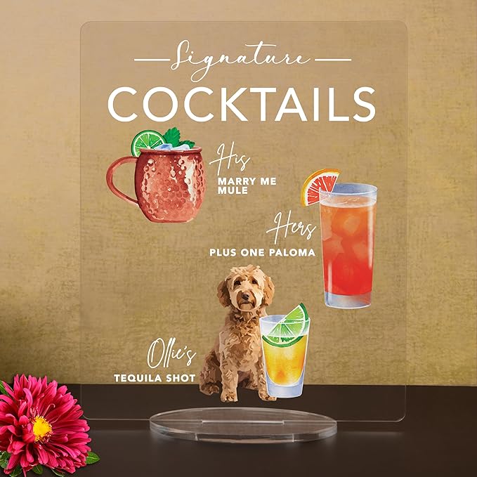 Pet Signature Drink Wedding Signs