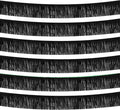 Black Foil Fringe Garland 10FT 6packs, Metallic Foil Tinsel Fringe Banners for Parade Float Decorations Wedding, Birthday Party Graduation (six Black)