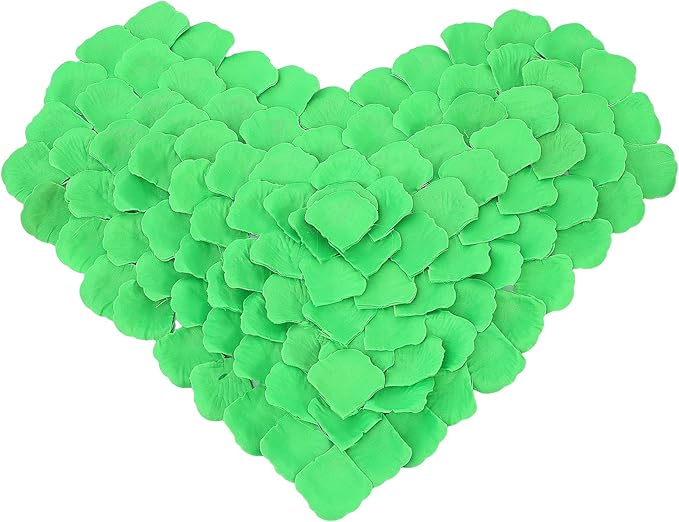2200 Pcs Artificial Fake Rose Petals,Flower Petals for Romantic Night,Engagement, Party, Wedding, Event Flower Decorations, in Bulk(Green)