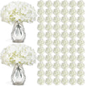 auihiay 104pcs hydrangea artificial flowers bulk, white hydrangeas, main product view