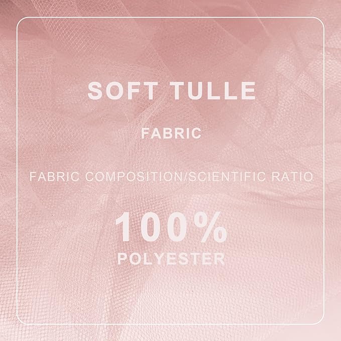 Dusty Rose Tulle Fabric Roll Spool Bolt (54 Inch by 40 Yards) Large Tulle Wedding Party Decoration, Tutu Skirt, Table Runner, Gift Wrapping, Bridal Shower, Soft & Drape (Dusty Rose)