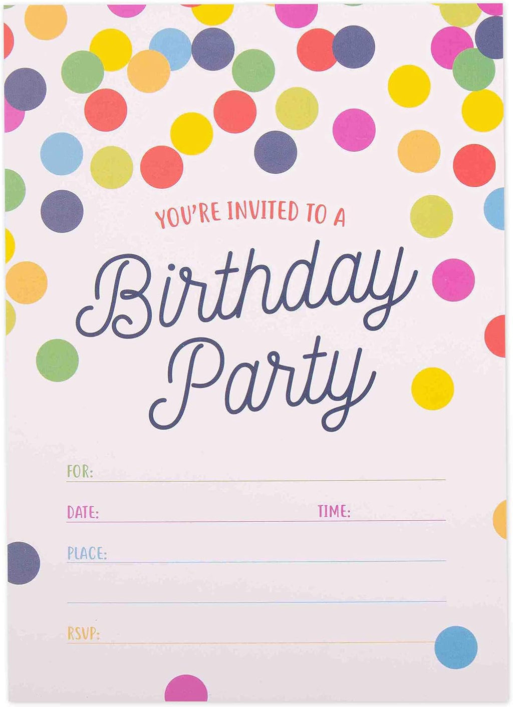 GSM Brands Invitations for Birthday Party - 20 Cards with Envelopes