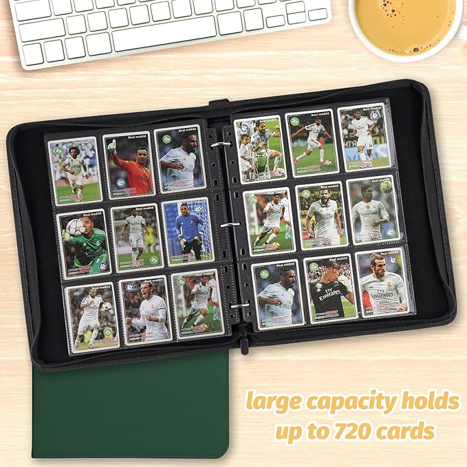 Trading Card Binder, Card Collection Binder Album Folder with 720 Side Loading Pockets, 9 Pocket Trading Card Album Folder for TGC,MTG, Baseball Cards, Yugioh