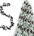 9ft black white christmas ball garland ornaments, gothic, main product view