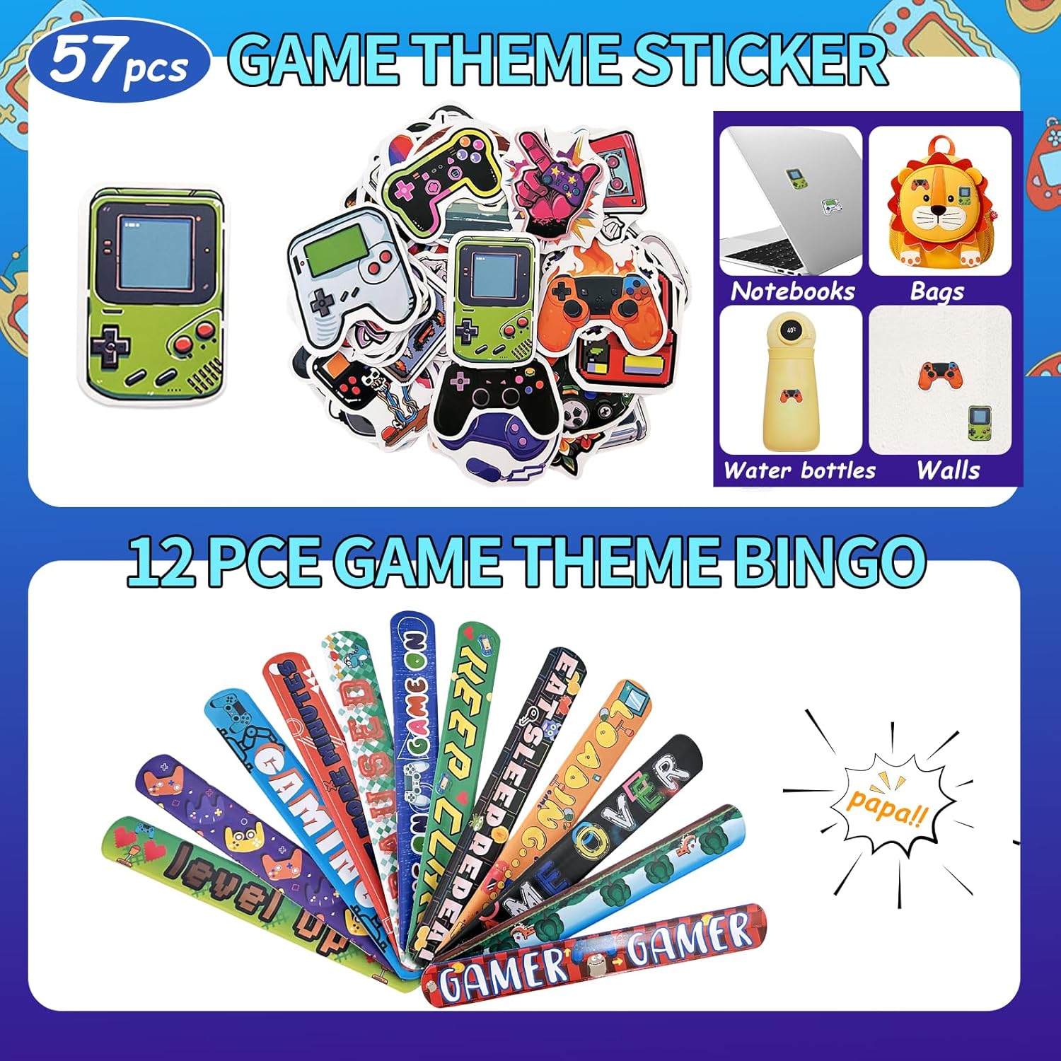 135 Pcs Video Gamer Party Favors,Boys Game Party Supplies,Gamer Birthday Party Favors,Gaming Party Decoration,Boys Gaming Birthday Favors, For Kids Bags On Stuffer Gifts