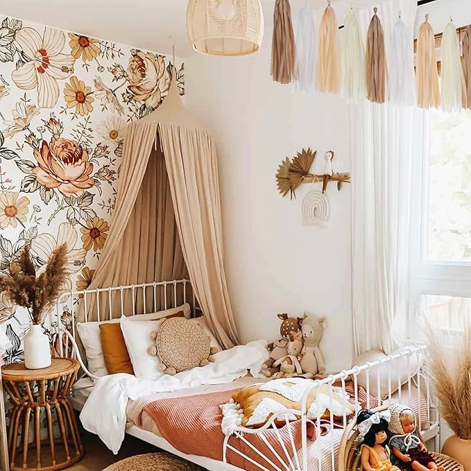 Boho Rainbow Baby-Shower Party-Decorations Tassel-Garland - 20pcs Neutral Birthday Wedding Bridal Tassels, White Brown Champagne Banner Streamers, Engagement Bachelorette Christmas Decor Panduola
