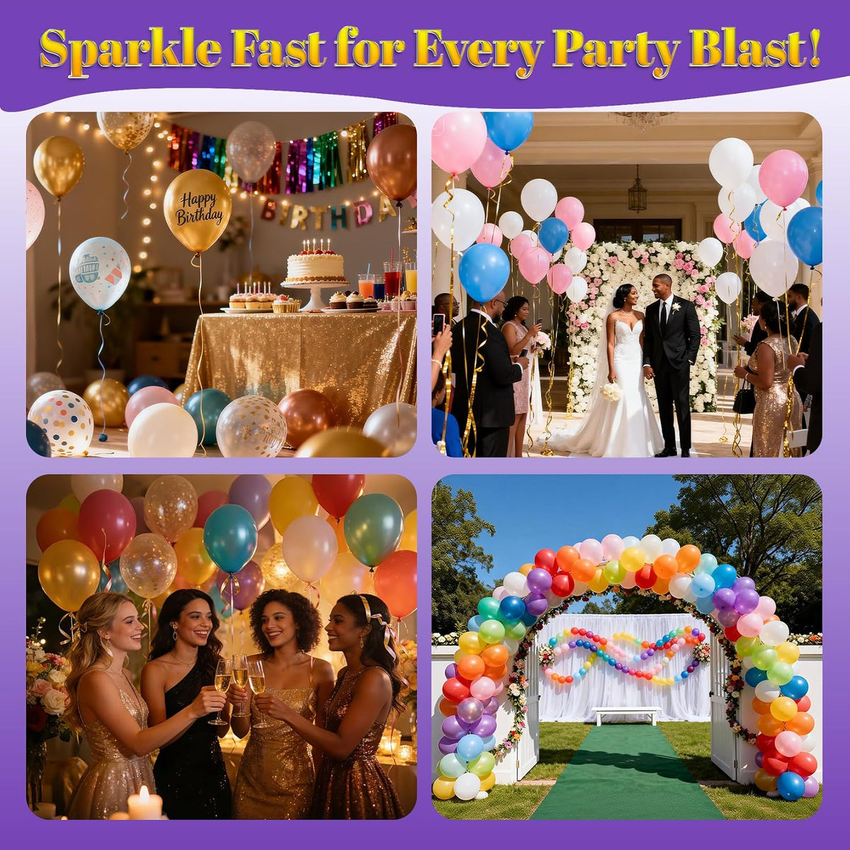 Balloon Shine Spray 15 oz : Silicone High Gloss for Party Decor 3 PACK