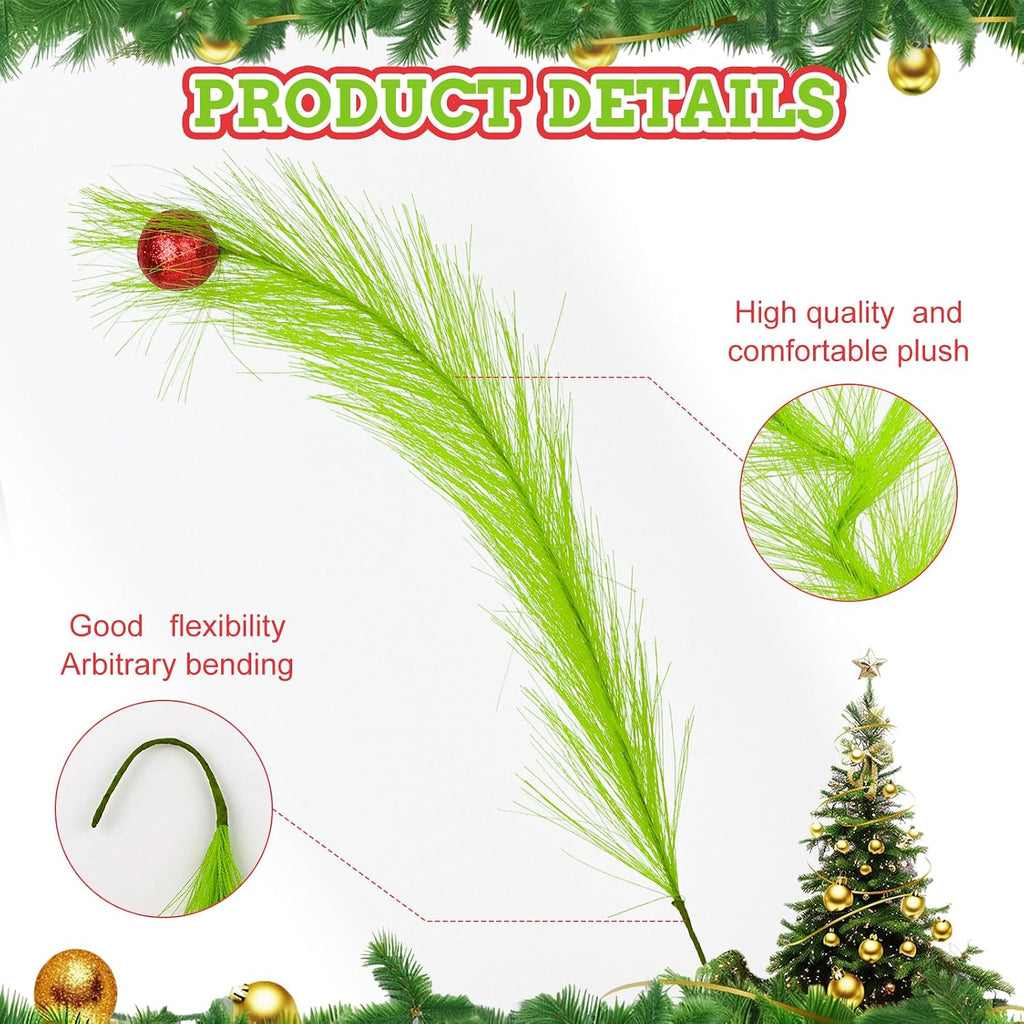 12 Pcs Artificial Vase Fillers Fake Pampas Grass Stems Resistant & Non-Fading Simulation Pine Branch for Bedroom Kitchen Decor Boho Farmhouse Room Decor