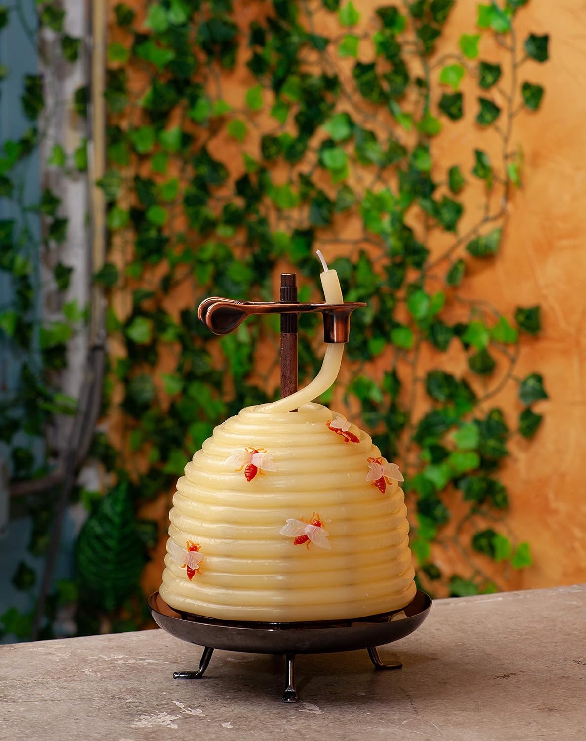 Candle by the Hour 70-Hour Beehive Candle, Eco-friendly Natural Beeswax with Cotton Wick