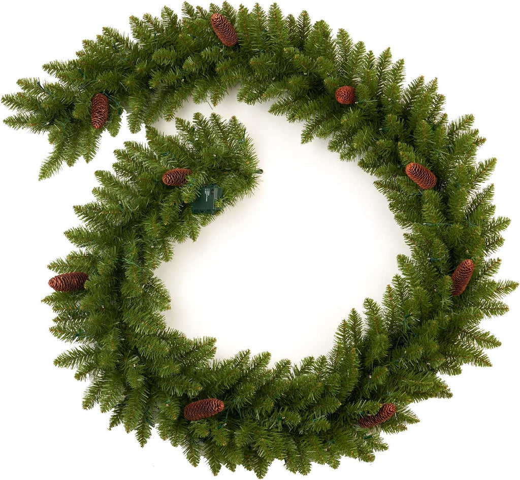 9 ft christmas garland pre-lit 70 led lights showing dimensions