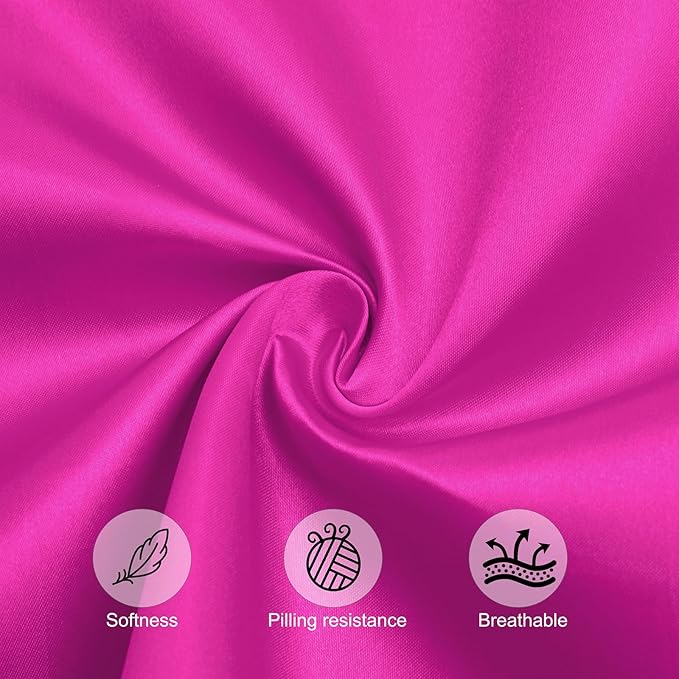 Horbaunal 30 Pack Hot Pink Satin Napkins 20 x 20 Inch, Square Soft Table Dinner Napkins, Silky Cloth Napkins Table Decoration for Weddings Banquets Parties