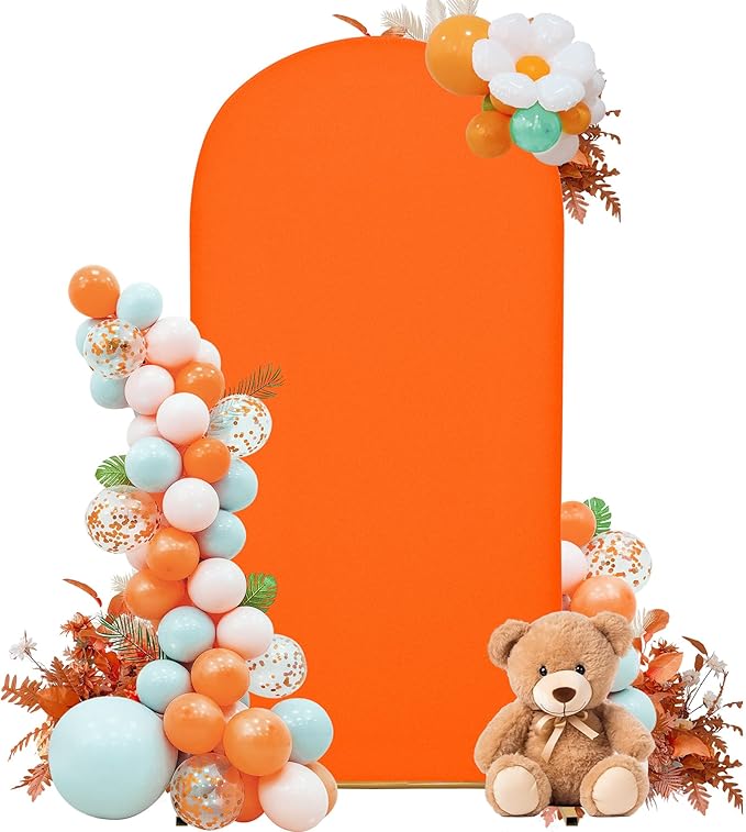 Wedding Arch Cover 4FT Arch Backdrop Cover Spandex Fitted Arch Cover for Round Top Chiara Backdrop Stand Covers for Wedding Birthday Party Baby Shower Banquet Ceremony Decoration