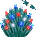Brightown LED Red White Blue Mini String Lights, 26.5Ft 100LEDs F5 Lights for 4th of July Decorations, Connectable Lights for Indoor Outdoor Holiday Patio Independence Day Decor, 250th Anniversary