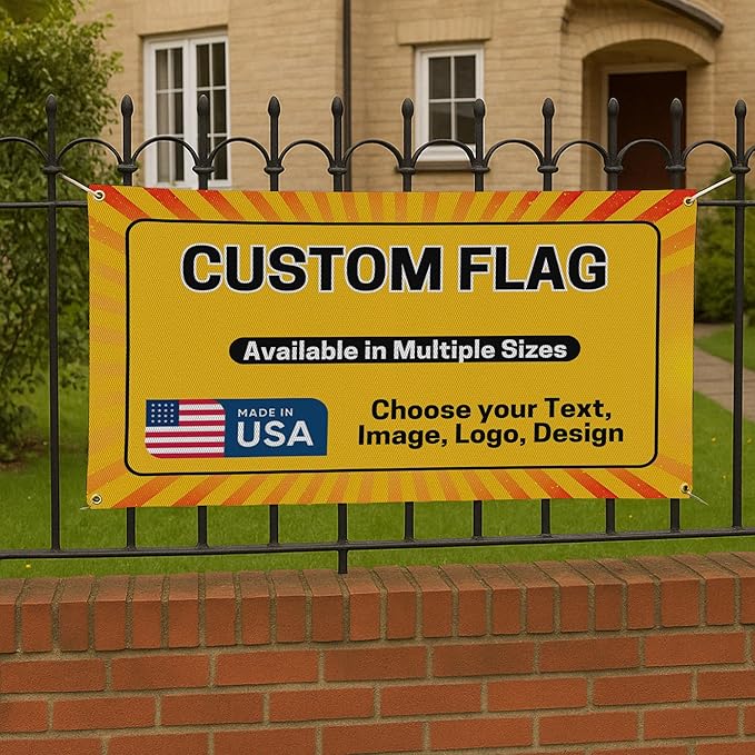 Custom Banner Large By Dreamcontroller | Personalize Polyester Wall Hanging Banner Sign For Outdoor With Image Text Logo For Business Birthday Graduation Event | Made In Usa | Hd Print