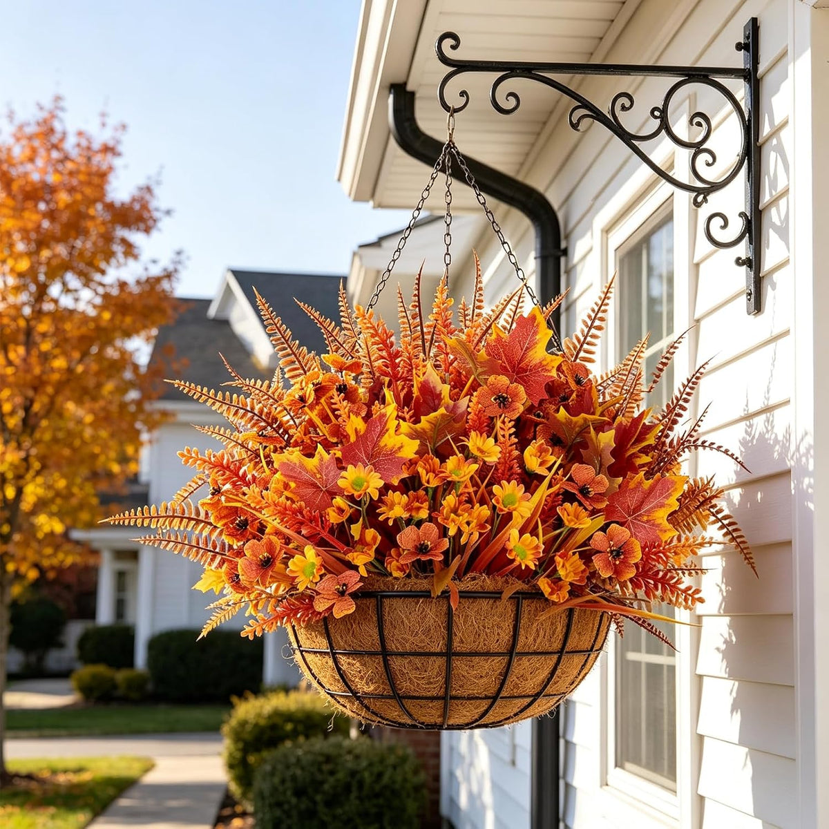 16 bundles 5 styles artificial fall flowers for, main product view