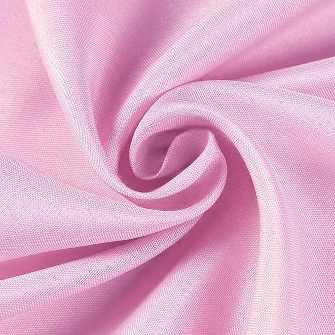 Efavormart Round Tablecloth, 108 Inch Stain & Wrinkle Resistant Washable Table Cloth, Decorative Polyester Fabric Table Cover for Banquet, Wedding, Dining- Pink