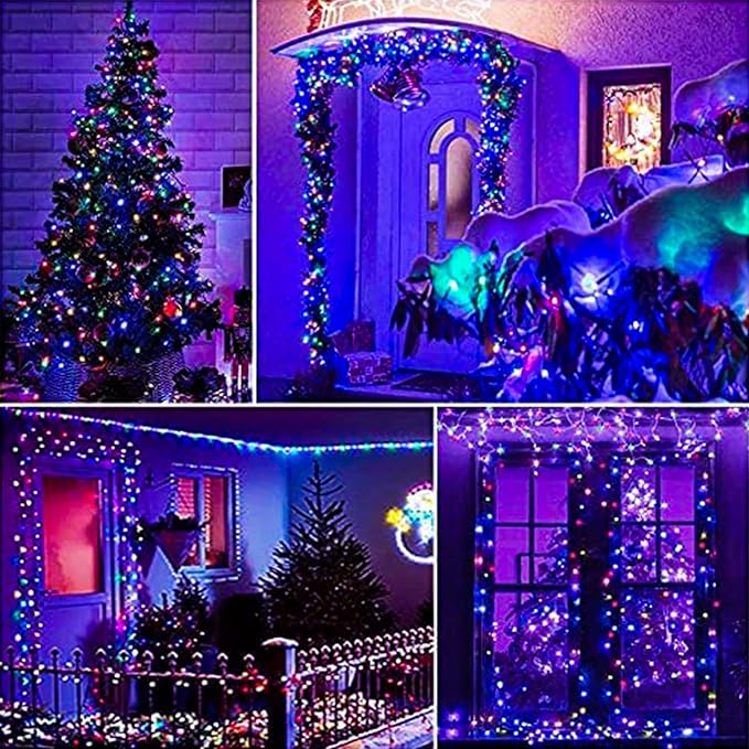 16 Pack 30 Led Fairy Lights Battery Operated 10 Feet Waterproof Twinkle String Mason Jar Silver Wire Firefly for Christmas Party Multicolor